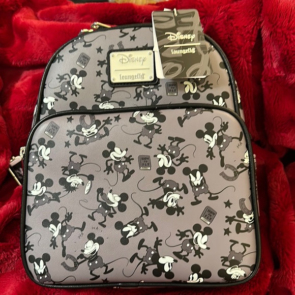 Loungefly Disney Mickey Mouse plane crazy mini back back